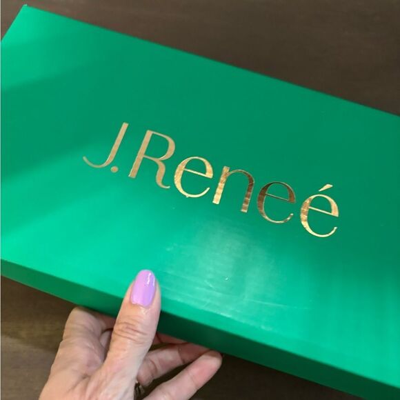 J.Renee Black Ferryanne Slingback Heels / Rhinestones Sz 8.5 New - Picture 8 of 10